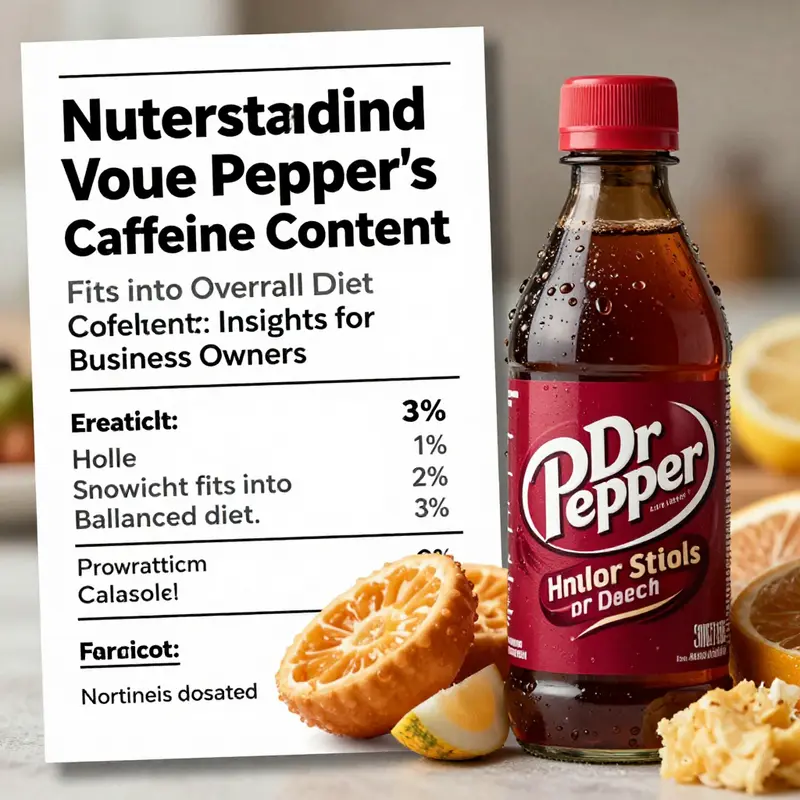 Comparison chart showing Dr Pepper’s caffeine levels against other popular beverages.
