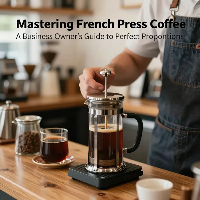 Exploring the crucial 1:15 coffee-to-water ratio for brewing French press coffee.