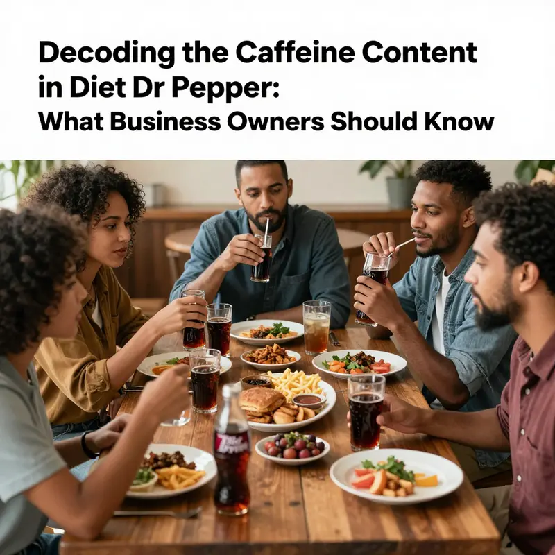 A close look at the caffeine content label of Diet Dr Pepper.