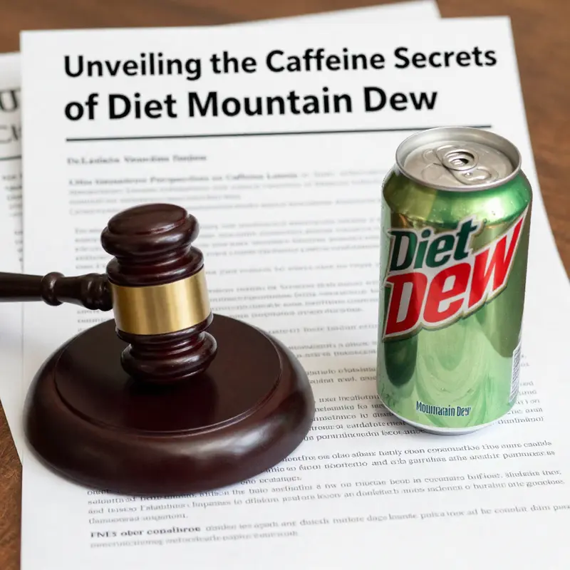 The caffeine content found in a refreshing can of Diet Mountain Dew.