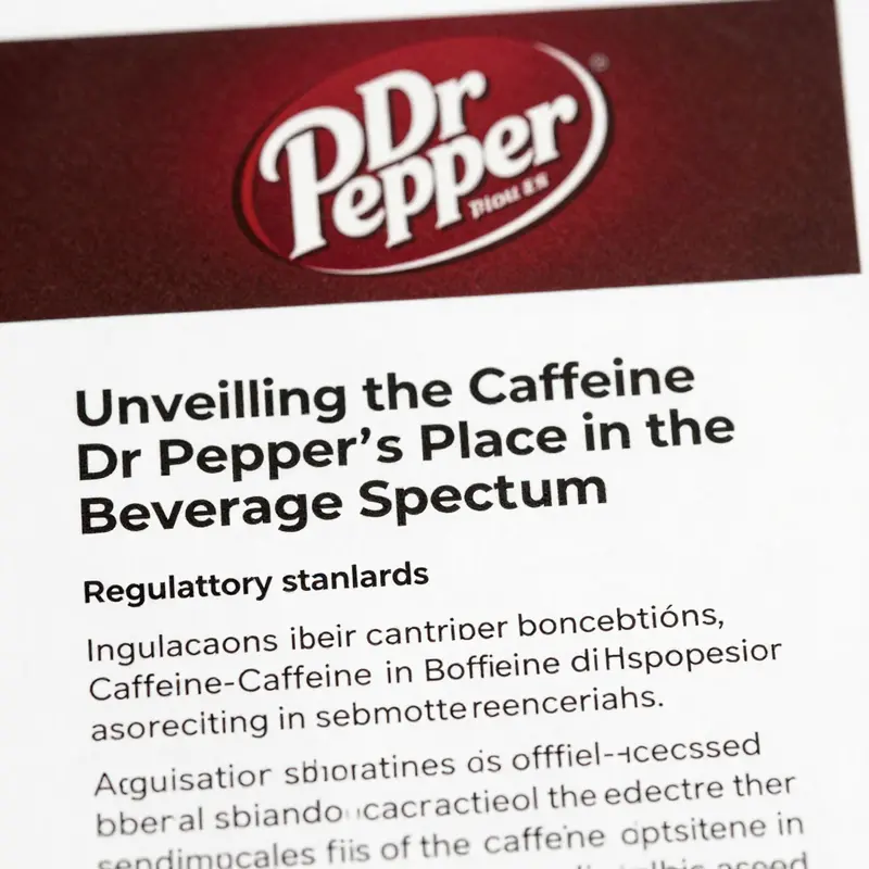 The caffeine content label on Dr Pepper illustrates its 63 milligrams of caffeine per 12 ounces.