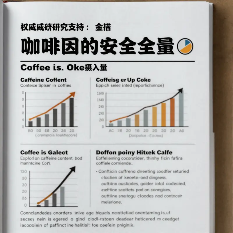 Infographic comparing caffeine content per volume of coffee and coke.