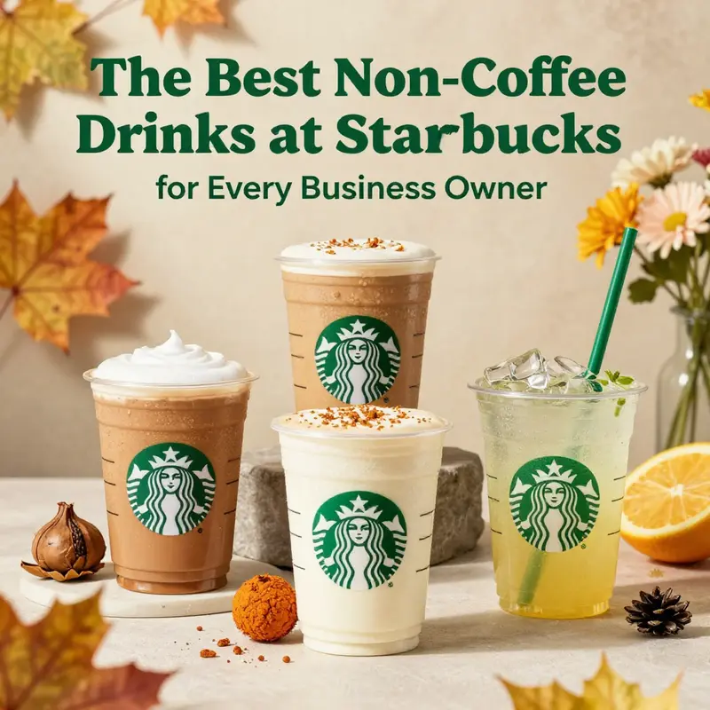An overview of Starbucks’ delightful non-coffee drinks, showcasing their variety and appeal.