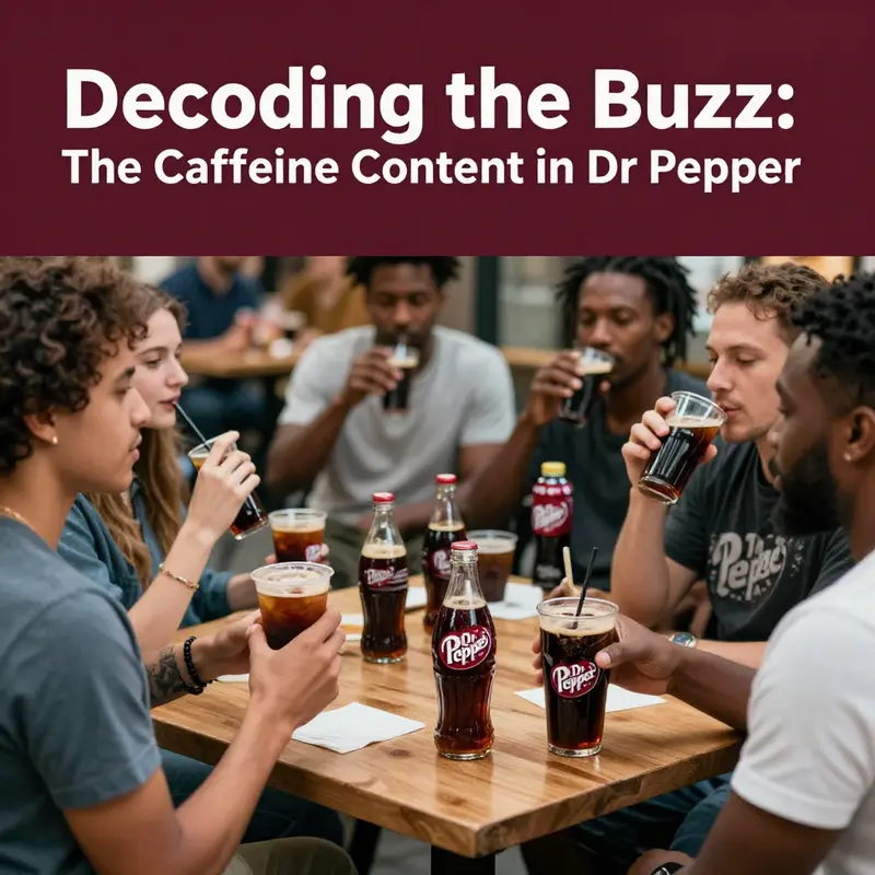 Comparison of caffeine levels in Dr Pepper versus other popular beverages.