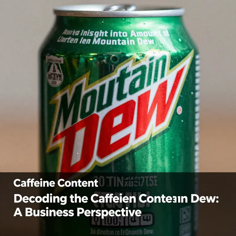 Nutritional information on a standard Mountain Dew can, showcasing the caffeine content.