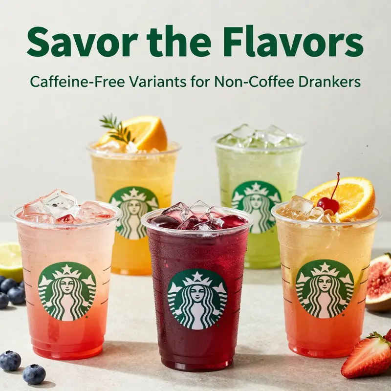 Iced Passion Tango Lemonade: A refreshing, fruity drink perfect for non-coffee drinkers.