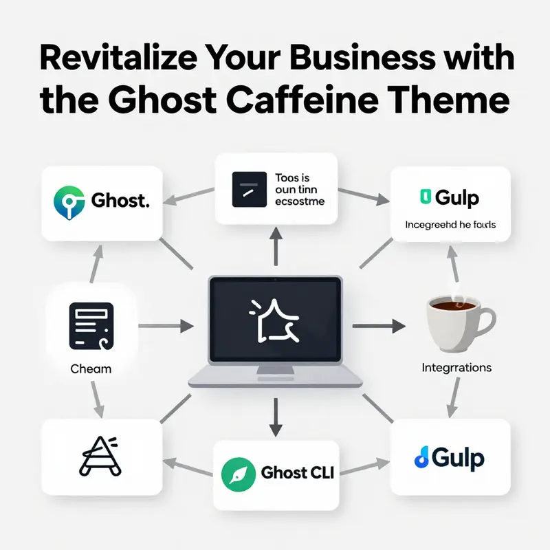 Overview of Ghost Caffeine Theme featuring a minimalist design that appeals to modern blog readers.