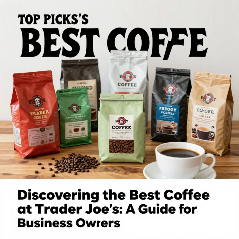 A selection of the best coffee offerings from Trader Joe’s, highlighting their unique packaging and freshness.
