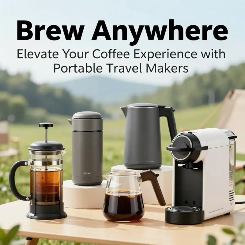 Portable coffee makers featuring ergonomic design and efficient brewing options.