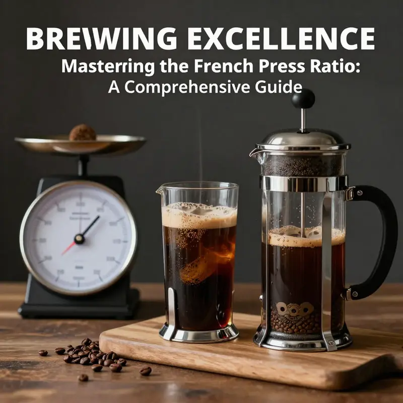 Measuring coffee and water accurately for the perfect French press ratio.