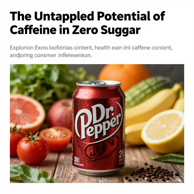 A visually appealing image of Zero Sugar Dr Pepper cans surrounded by fresh ingredients.
