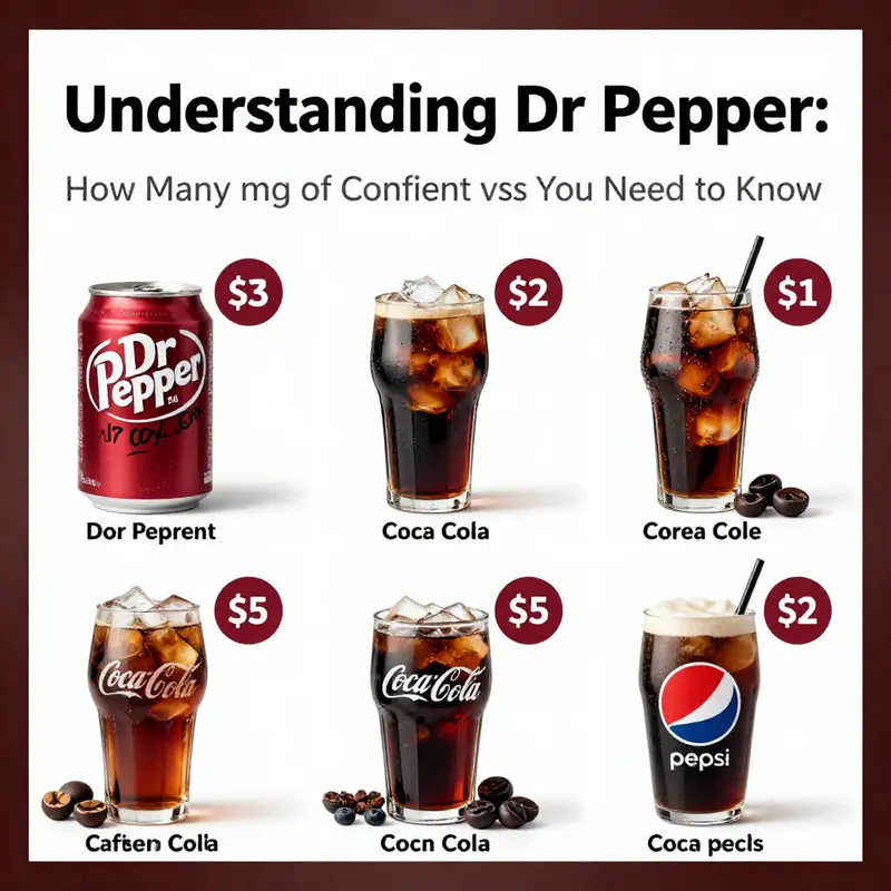 Dr Pepper can showcasing its caffeine content of 41 mg.