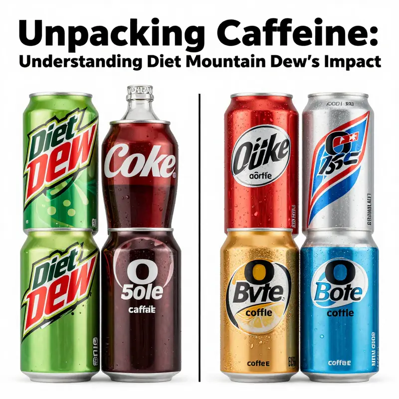 Highlighting the caffeine content in Diet Mountain Dew, essential for informed beverage choices.