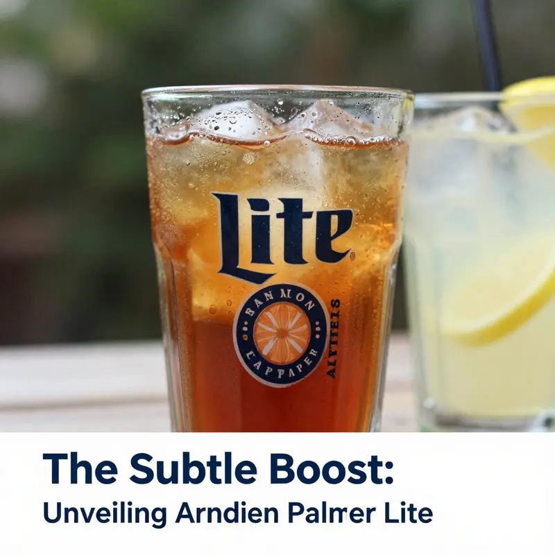 Arizona Arnold Palmer Lite showcases its distinct iced tea and lemonade blend, providing a refreshingly low-caffeine beverage option.