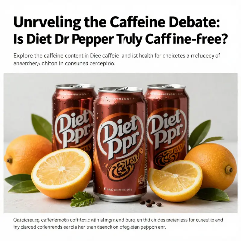 A collection of caffeine-free beverages with Diet Dr Pepper represented, emphasizing a health-nurturing image.