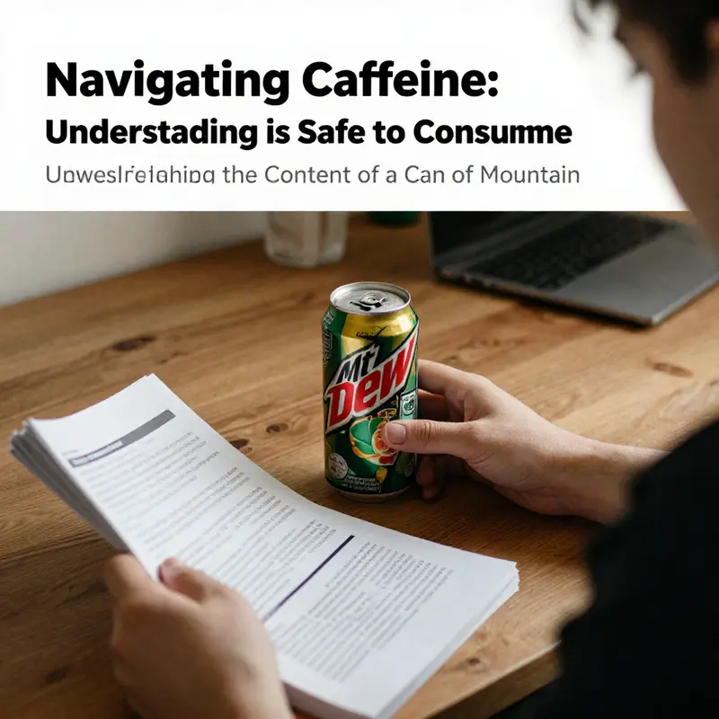 A standard can of Mountain Dew showcasing its distinct branding and caffeine content.