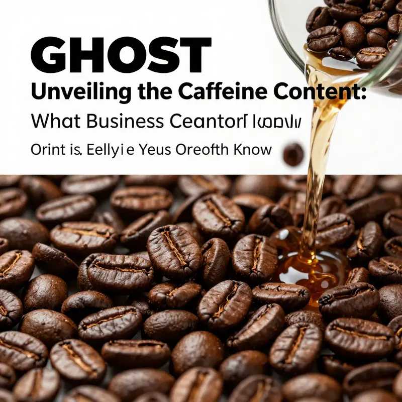 The caffeine content highlighted on a GHOST energy drink can.