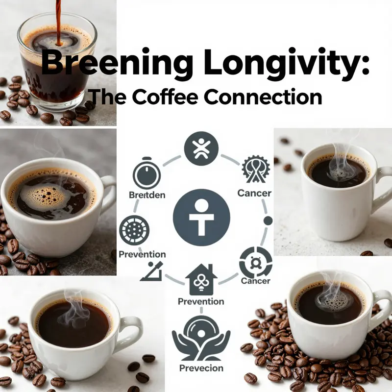 Epidemiological studies show a clear relationship between moderate coffee consumption and longevity.