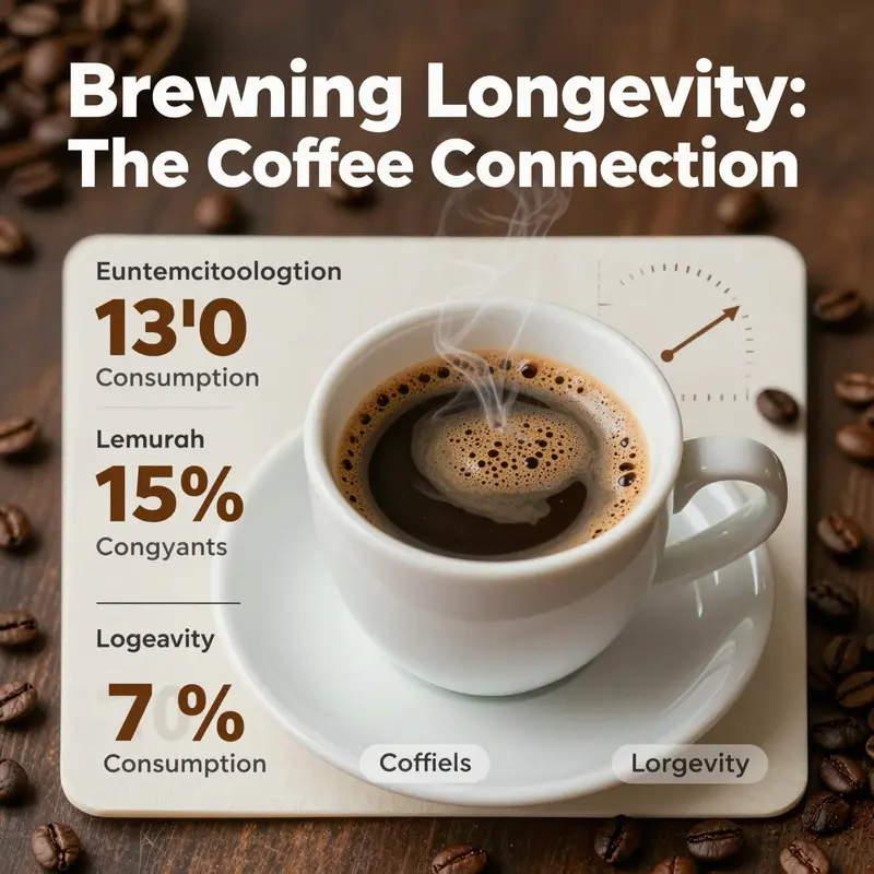 Epidemiological studies show a clear relationship between moderate coffee consumption and longevity.