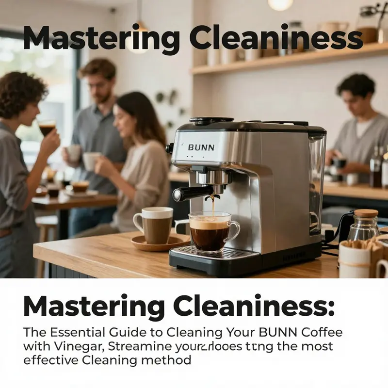 A vibrant coffee shop with customers enjoying coffee while a clean BUNN coffee maker stands ready to brew.