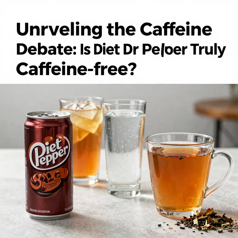 Diet Dr Pepper can showcasing its caffeine-free label, appealing to health-conscious consumers.
