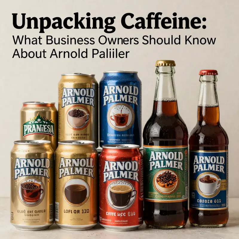 Nutritional labels highlight the caffeine content in Arnold Palmer beverages.