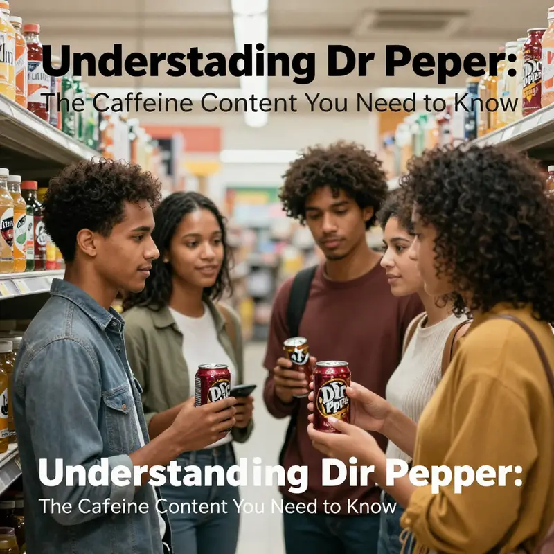 Dr Pepper can showcasing its caffeine content of 41 mg.