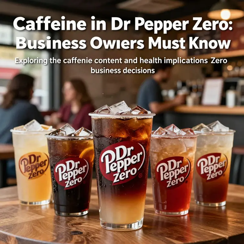 A vibrant café environment featuring Dr Pepper Zero among other drinks, emphasizing its market presence.