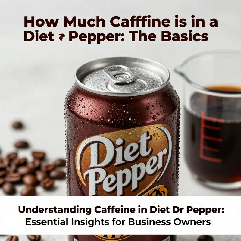 Diet Dr Pepper can showcasing its caffeine content prominently.