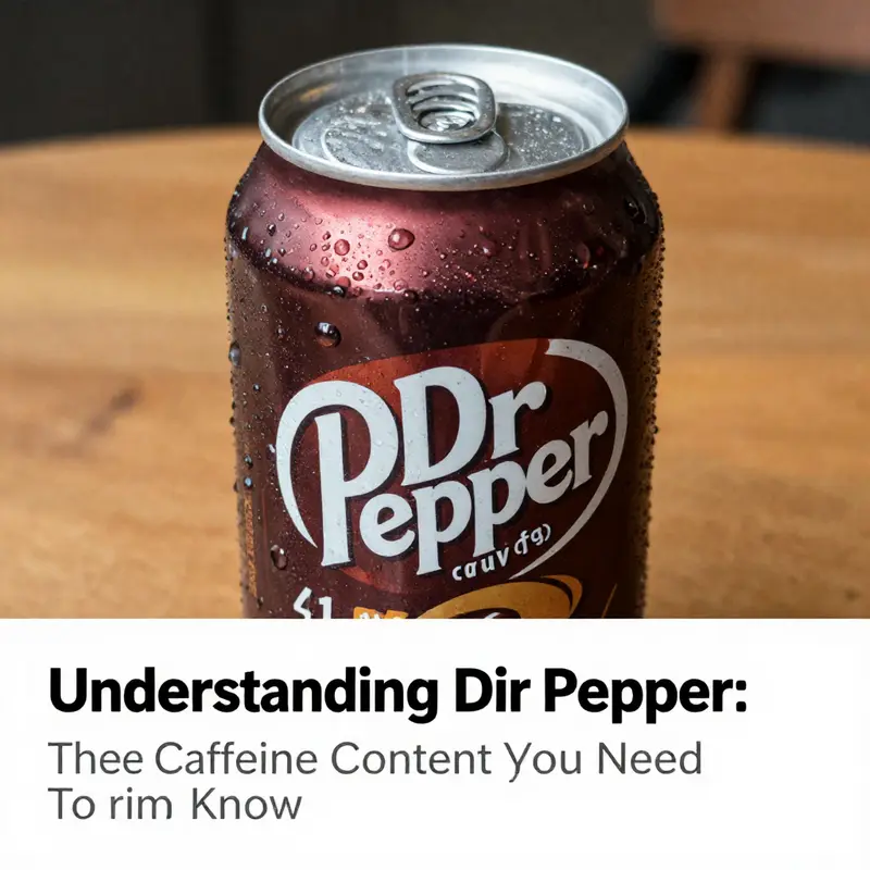 Dr Pepper can showcasing its caffeine content of 41 mg.