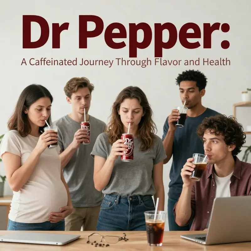 Caffeine content comparison among Dr Pepper and other popular beverages.