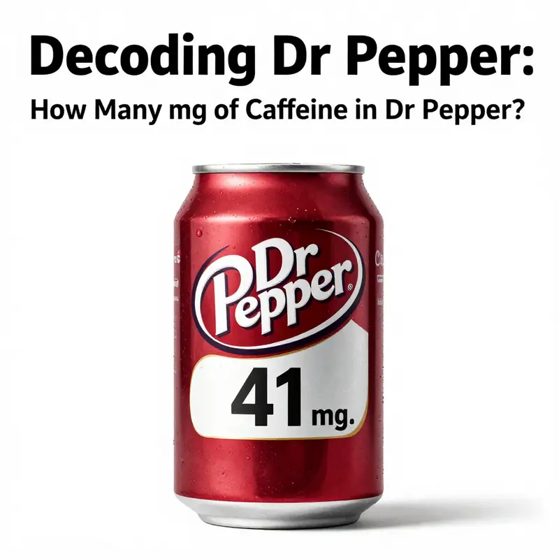 A highlight of Dr Pepper’s caffeine content stands prominently on its classic can design.