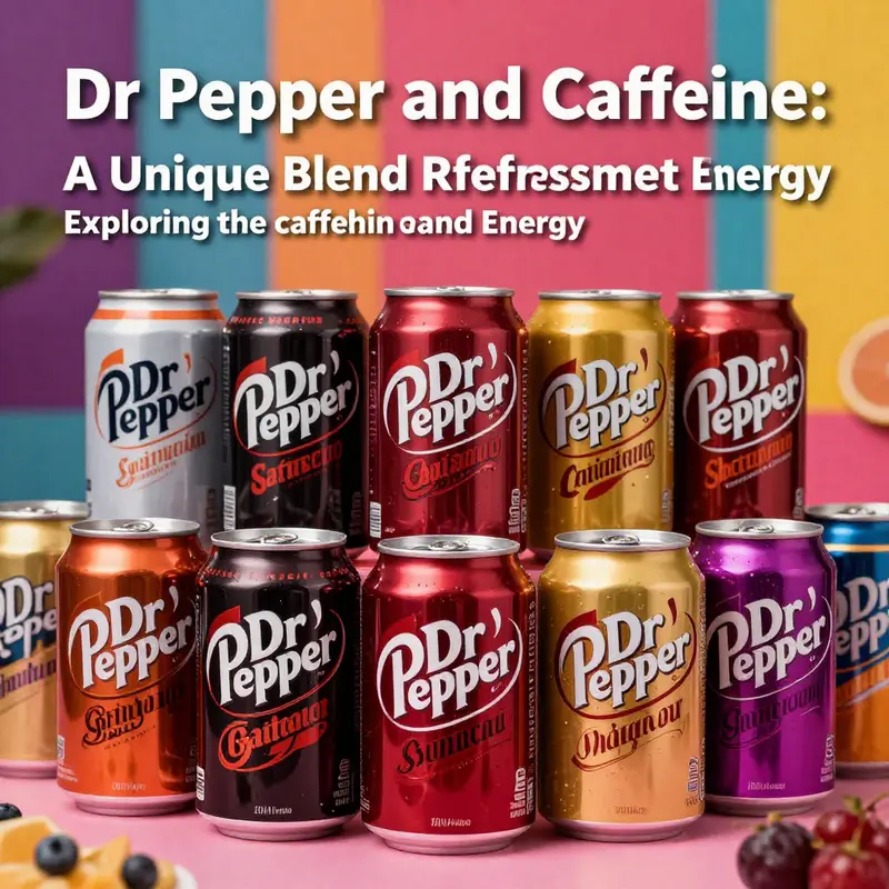 An assortment of Dr Pepper cans featuring various flavors, highlighting the brand's unique offerings.