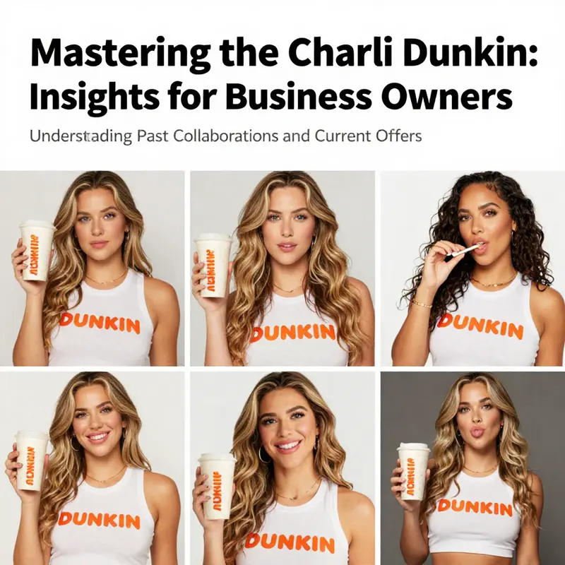 A diagram mapping out Dunkin’s past promotions including the Charli Dunkin, emphasizing limited-time offers.