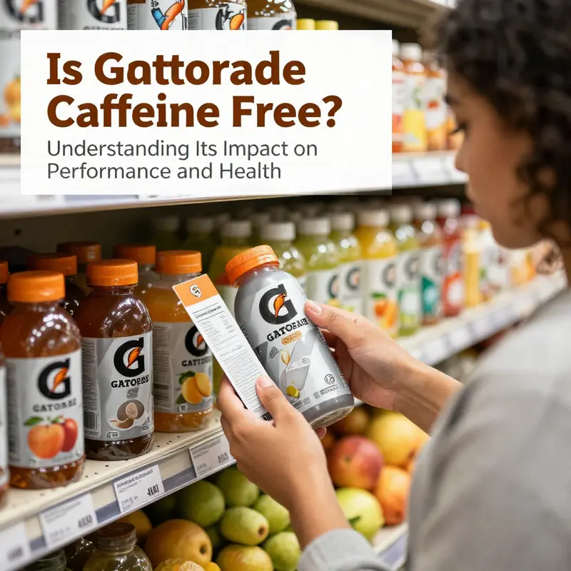 A selection of Gatorade products highlighting those that are caffeine-free.