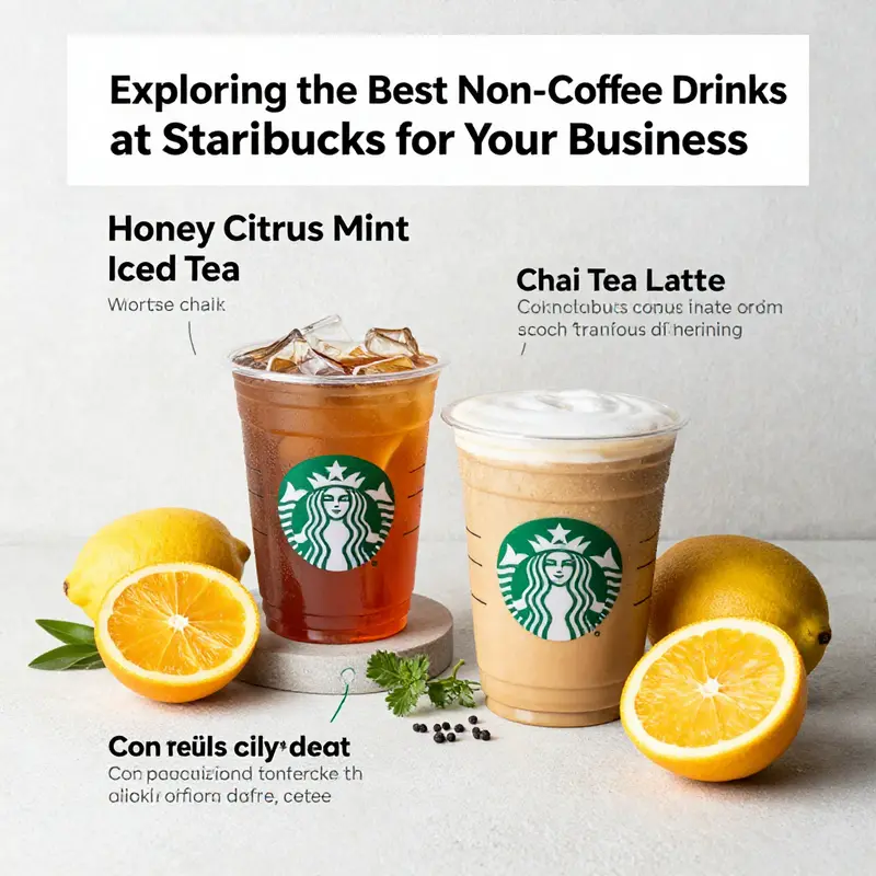 An enticing selection of Starbucks’ best non-coffee drinks ready to refresh customers.