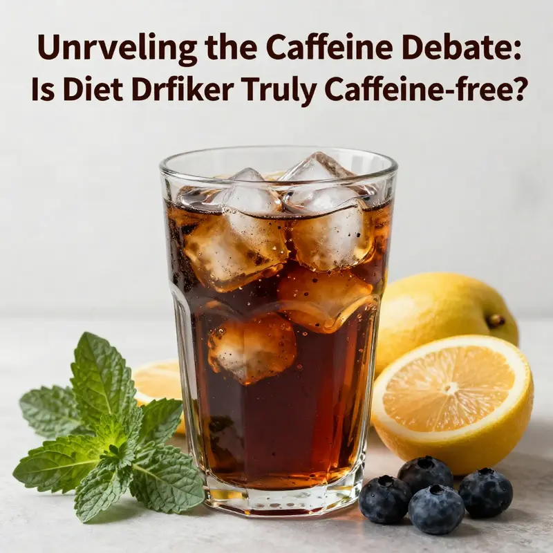 Diet Dr Pepper can showcasing its caffeine-free label, appealing to health-conscious consumers.