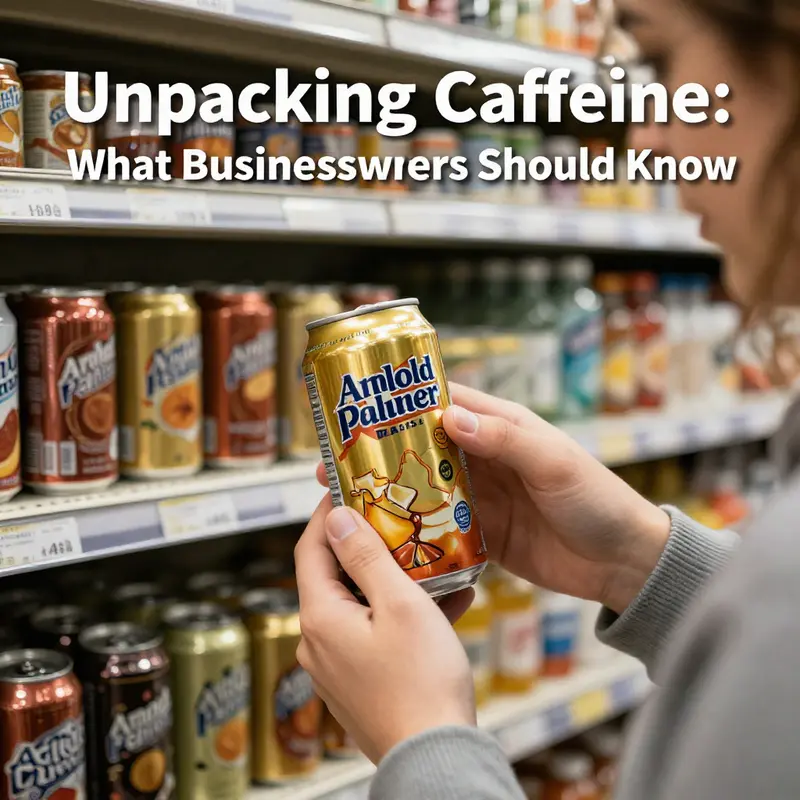 Nutritional labels highlight the caffeine content in Arnold Palmer beverages.