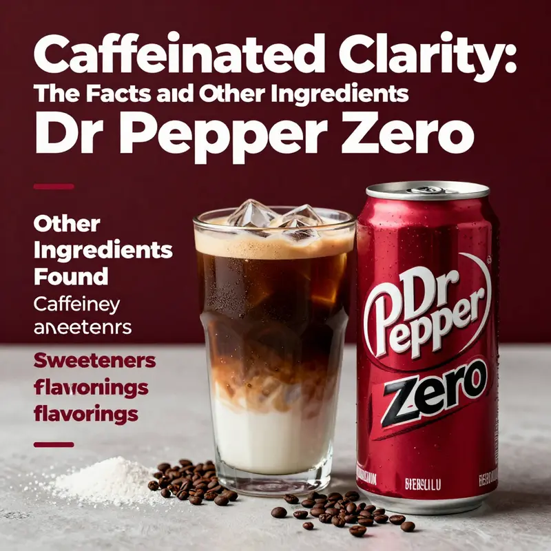 A detailed look at the caffeine content and nutritional information on a can of Dr Pepper Zero.