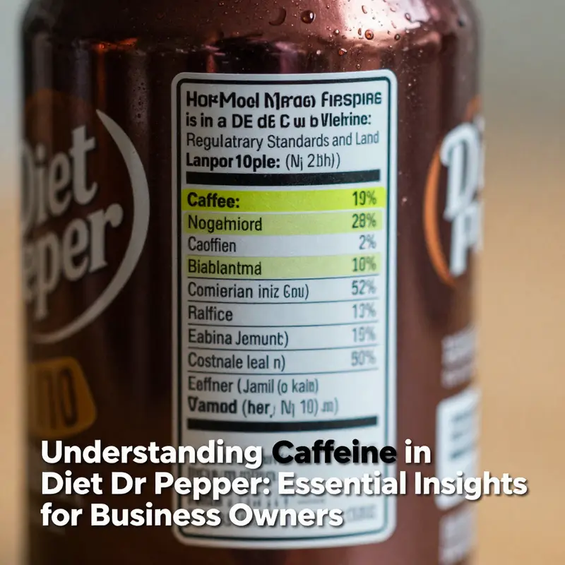 Diet Dr Pepper can showcasing its caffeine content prominently.