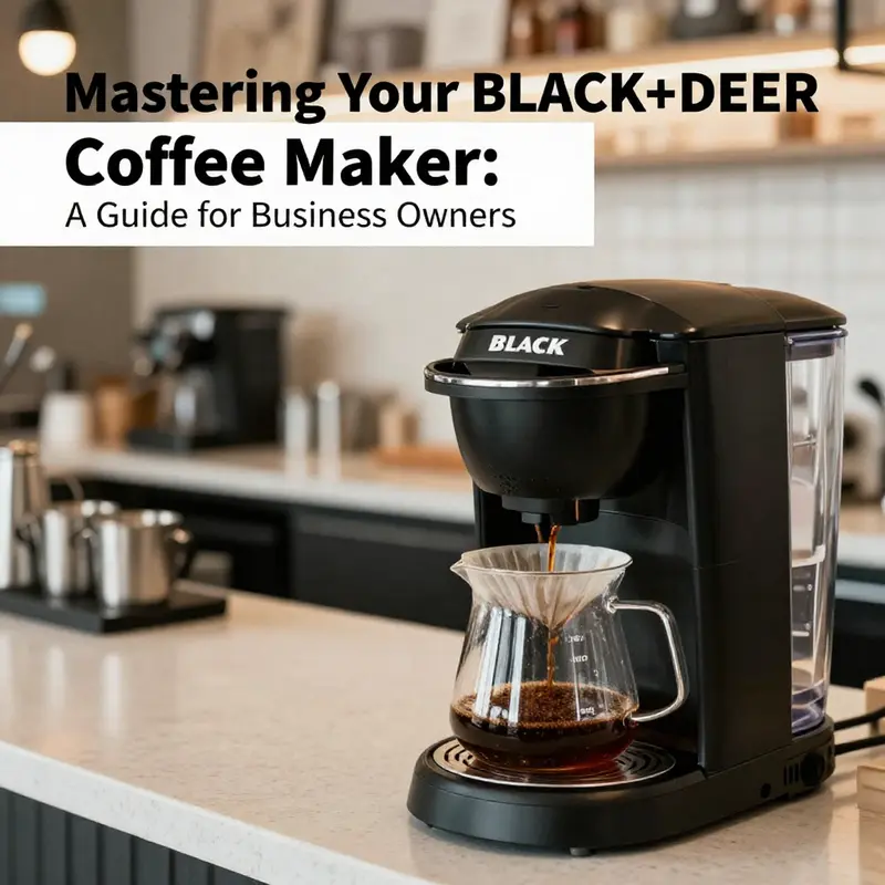 An organized setup of a BLACK+DECKER coffee maker ready for brewing.