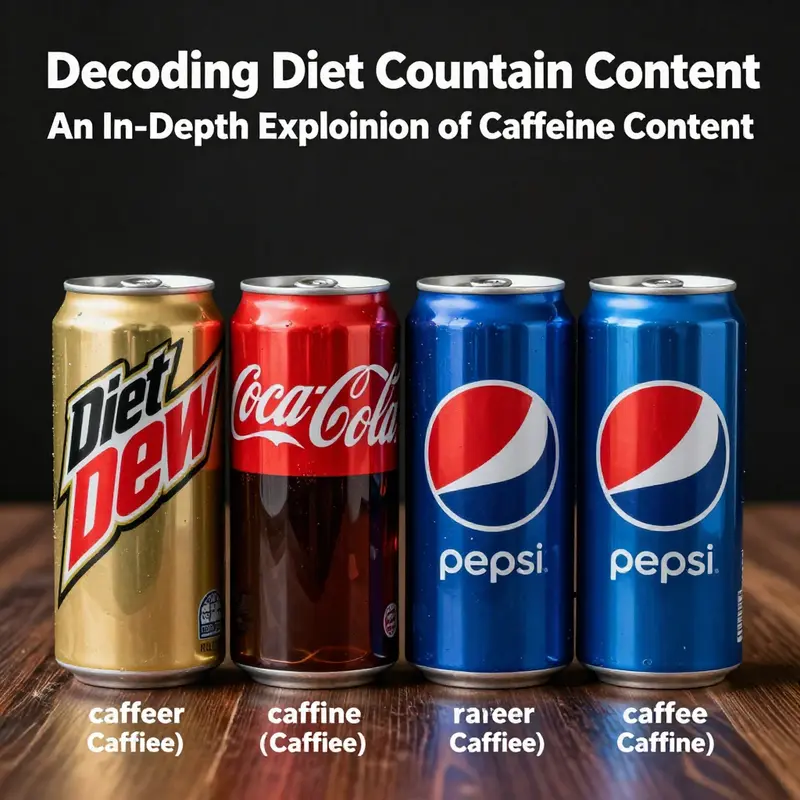 Nutrition facts label focusing on caffeine content in Diet Mountain Dew.