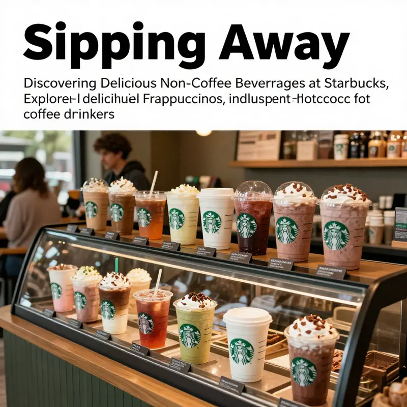 A Starbucks store filled with customers enjoying a variety of non-coffee drinks in a warm, cozy atmosphere.
