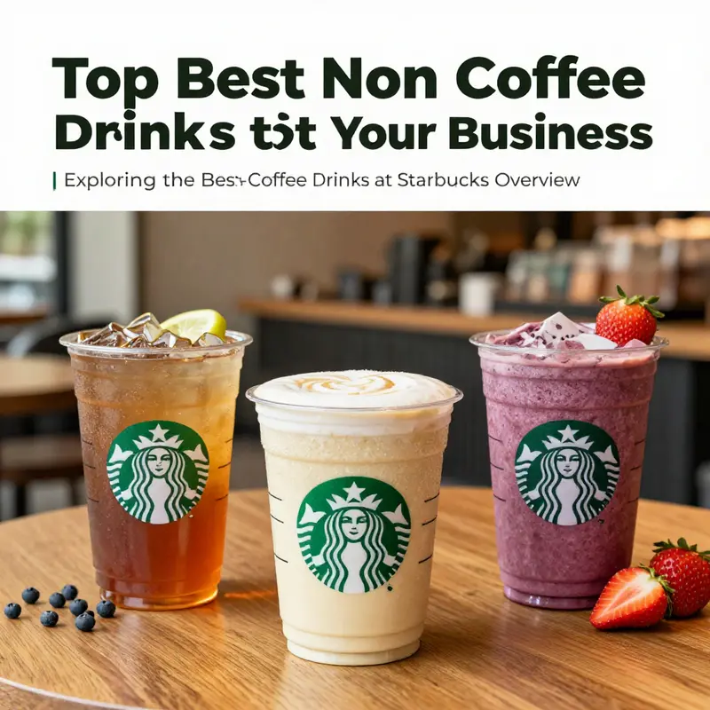 An enticing selection of Starbucks’ best non-coffee drinks ready to refresh customers.