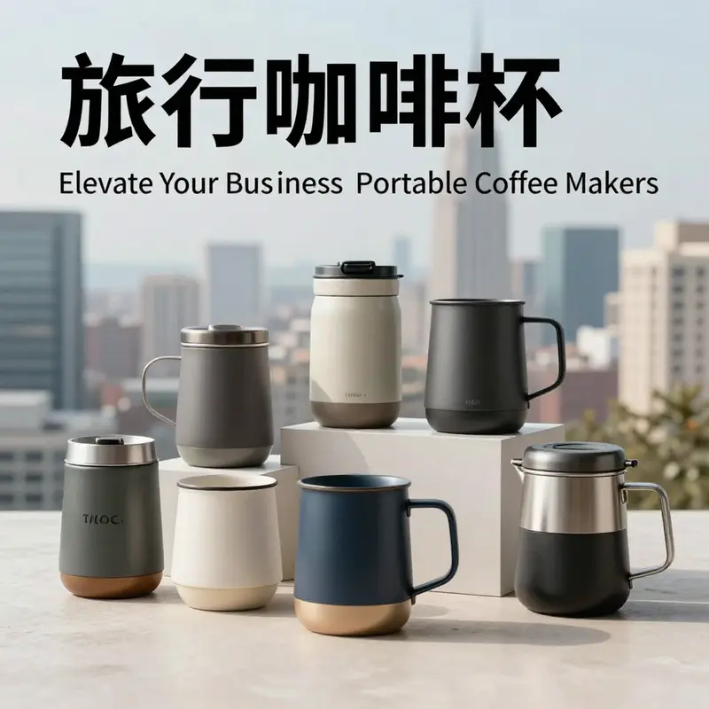 A portable espresso machine ready for travel, emphasizing its compact design and usability.