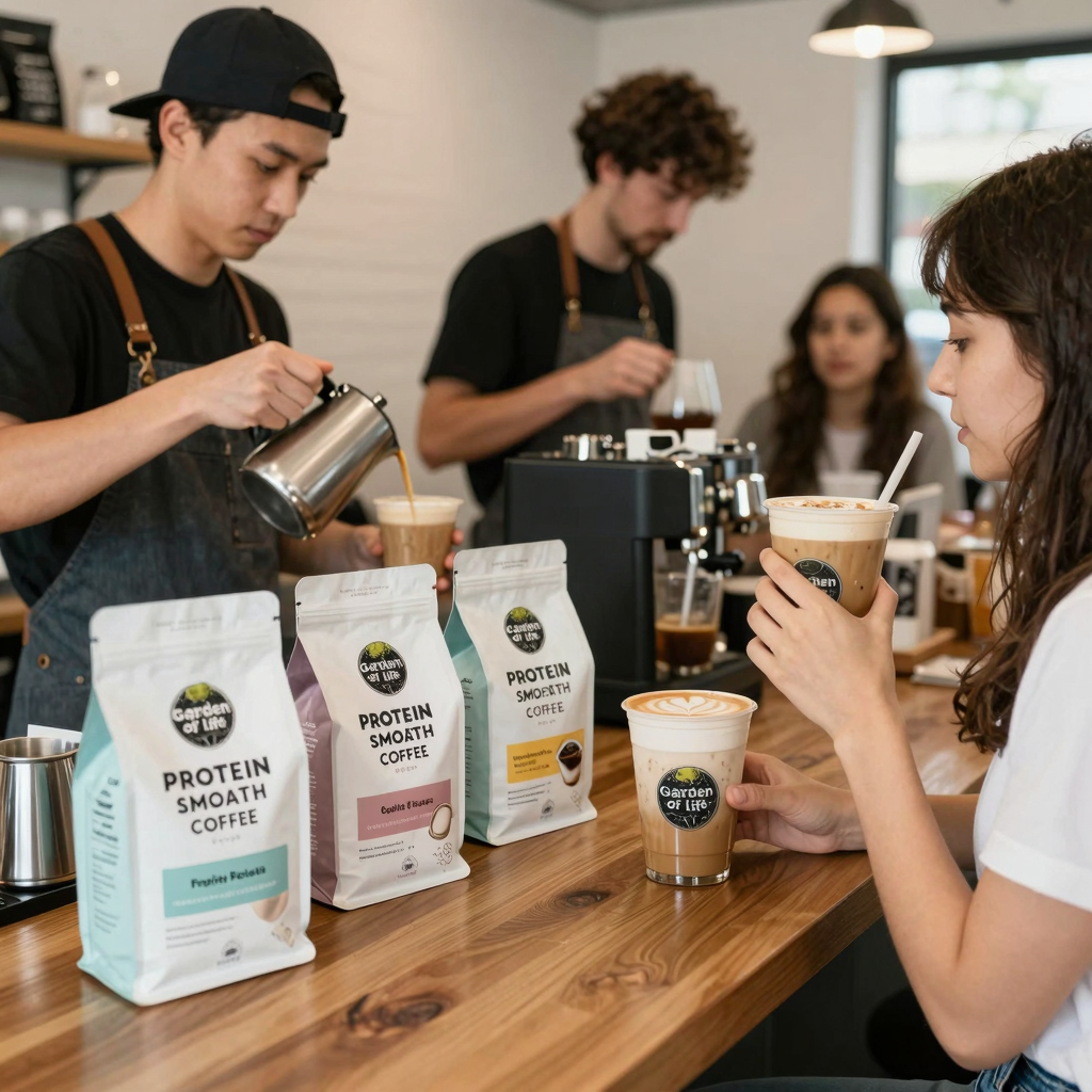 Protein Coffee in a Coffee Shop