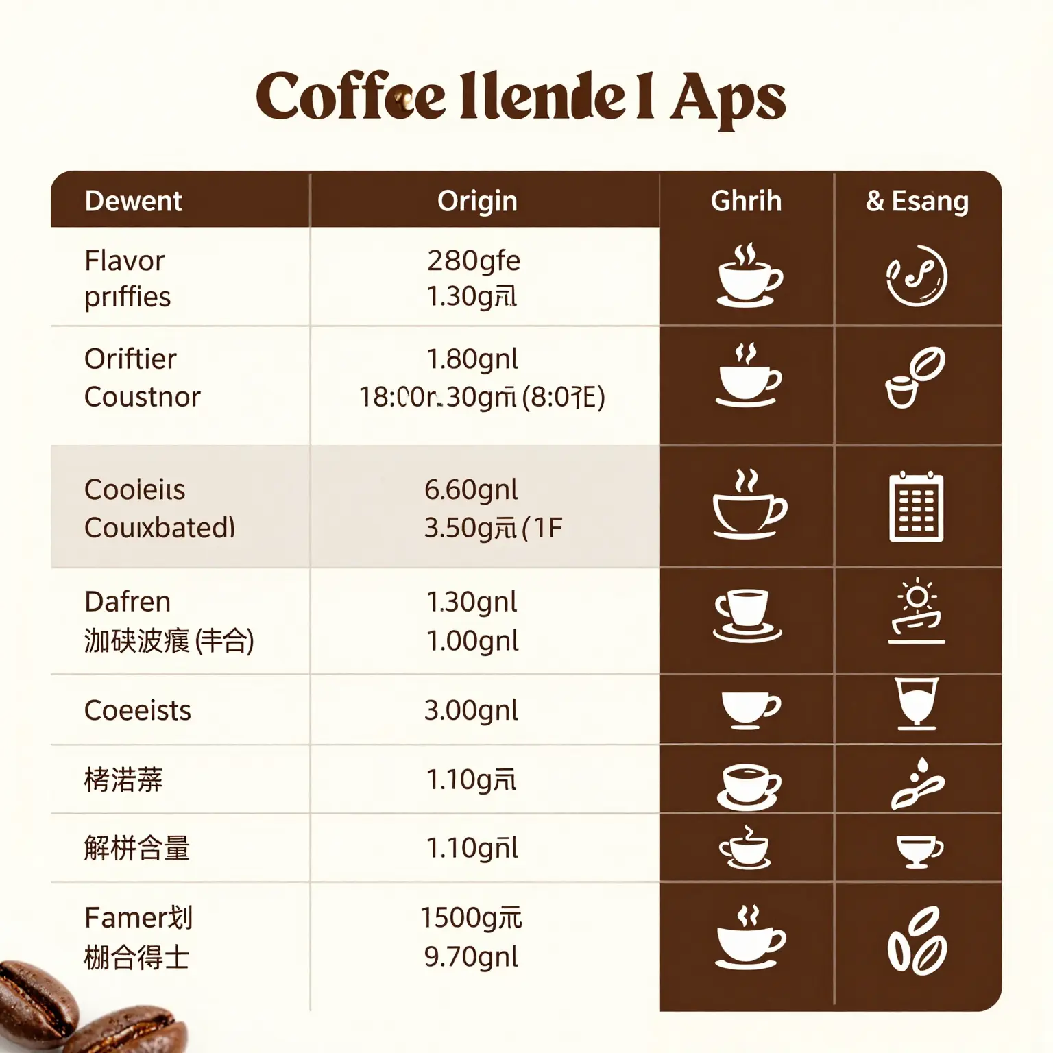 Good Life Coffee Blends Comparison Table