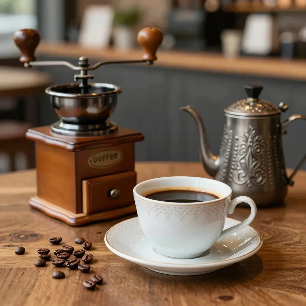 Elegant Still Life Coffee Scene